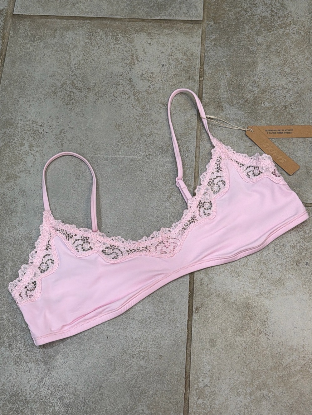NWT Skims Fits Everybody Lace Scoop Bralette Cherry Blossom Size XL BR-SCP-2690